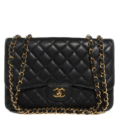 Chanel Caviar Jumbo Single Flap Black 1 of 8