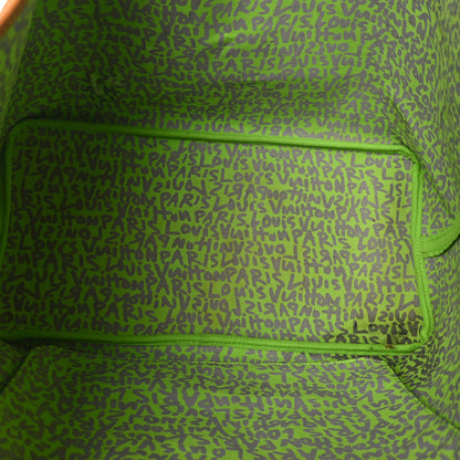 Louis Vuitton Monogram Graffiti Neverfull GM Green 5 of 9