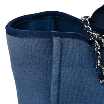 Chanel Canvas Medium Deauville Tote Blue 24 of 27