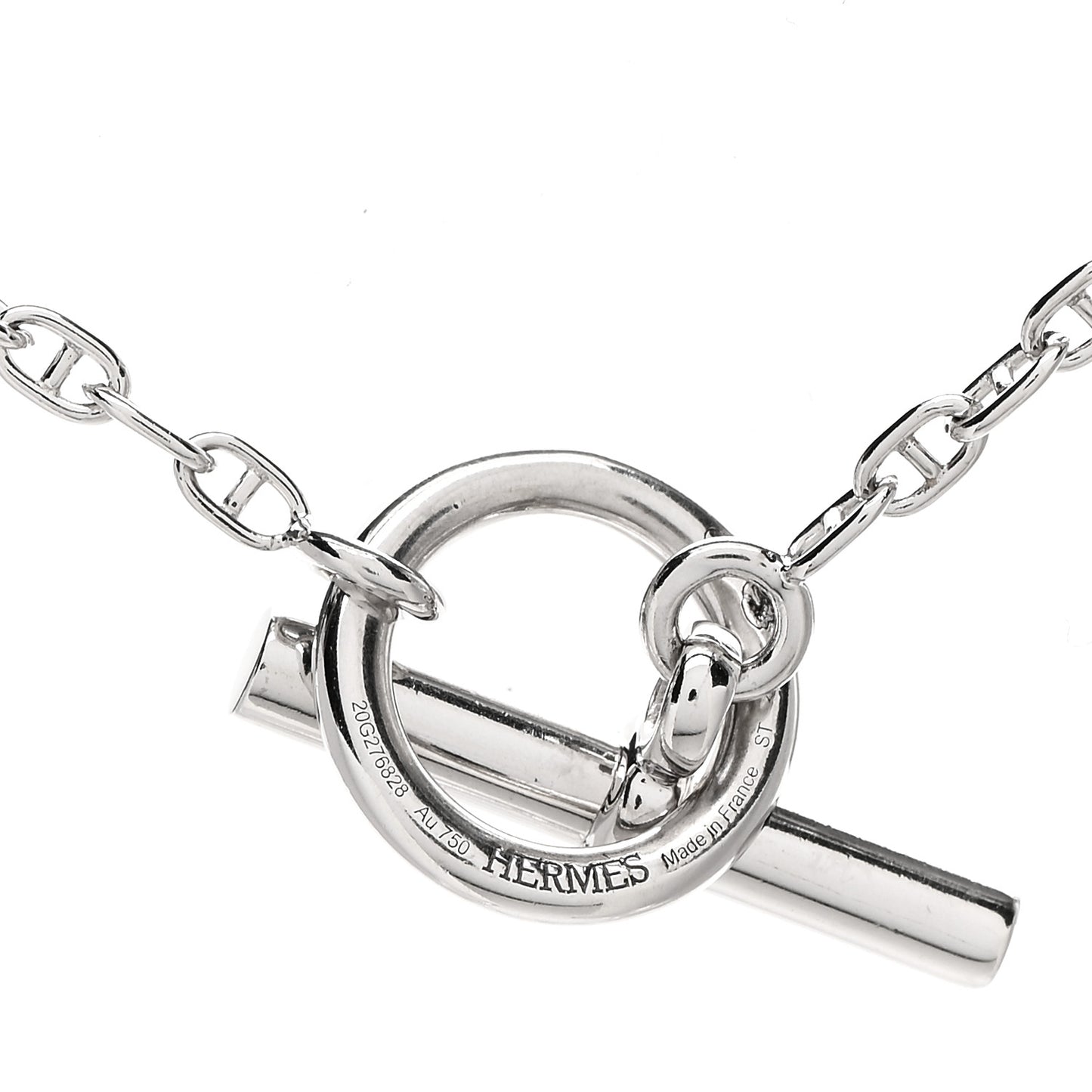 18K White Gold Diamond New Farandole Pendant Necklace ST