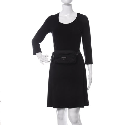 Prada Tessuto Nylon Saffiano Belt Bag Black 2 of 10