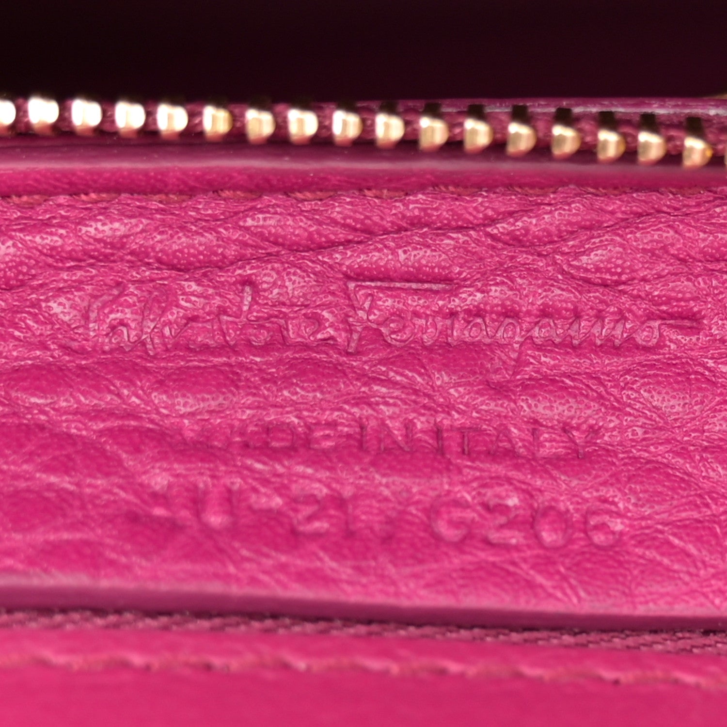 Salvatore Ferragamo Grained Calfskin Linda Top Handle Satchel Sangria 7 of 19