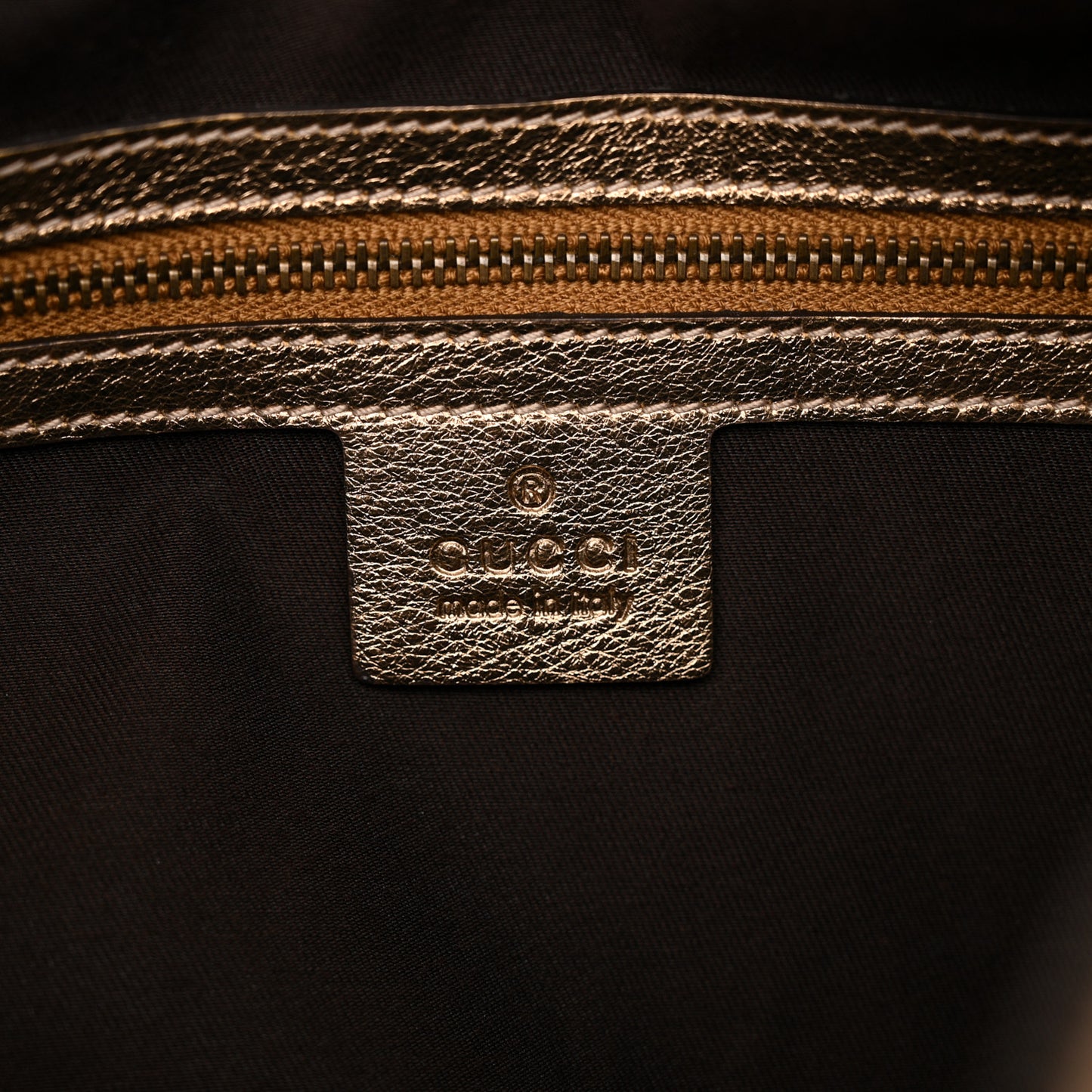 Crystal Monogram Babouska Hobo Gold