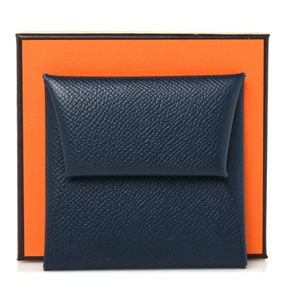 Hermes Epsom Verso Bastia Coin Purse Bleu Indigo Vert Amande 8 of 8
