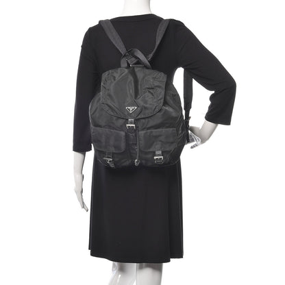 Prada Nylon Vela Medium Backpack Black 2 of 9