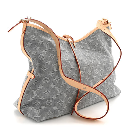 Louis Vuitton Monogram Denim CarryAll MM Washed Grey 4 of 12