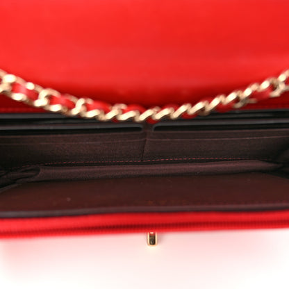 Chanel Lambskin Quilted Trendy CC Wallet On Chain WOC Red 5 of 13