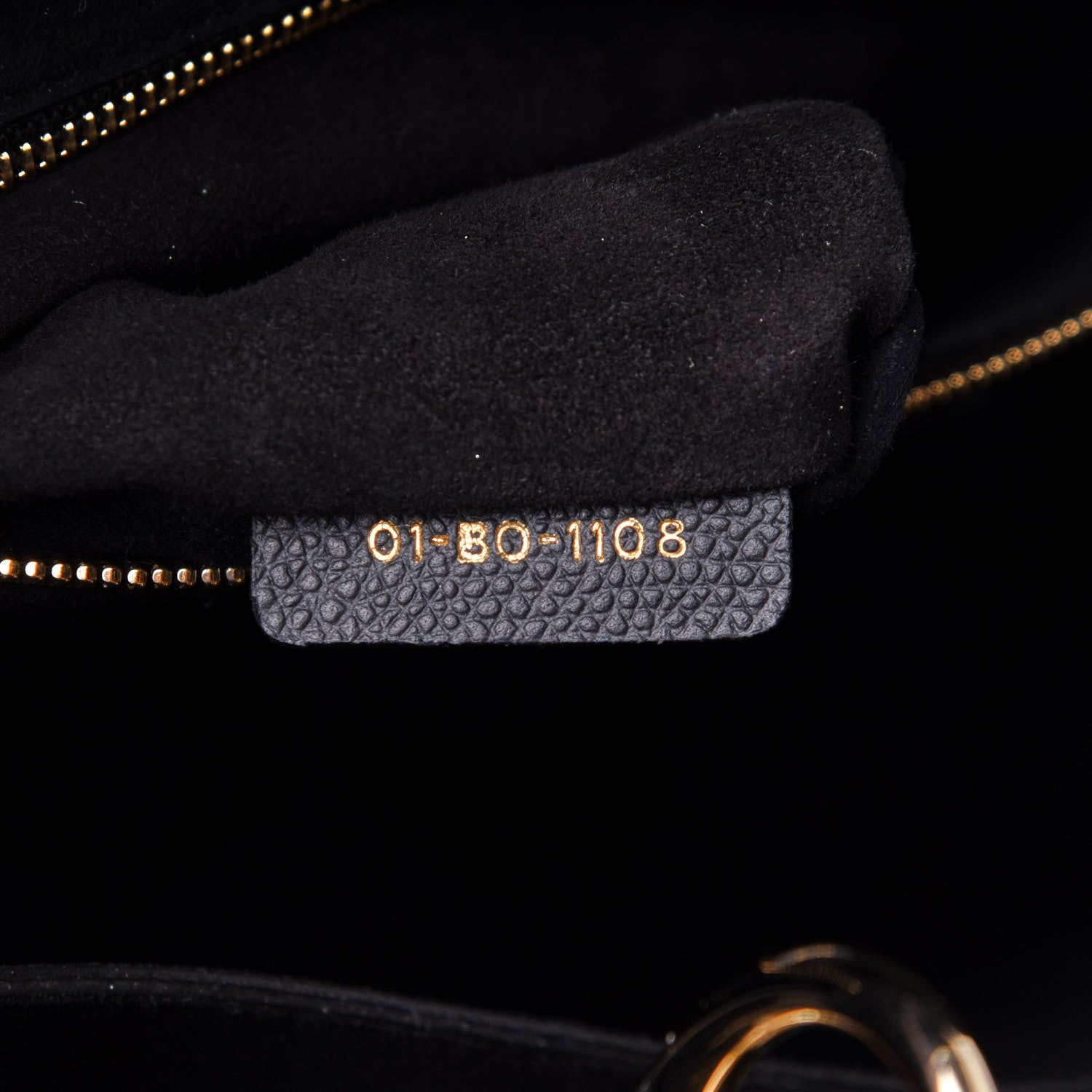 Christian Dior Grained Calfskin Large Lady Dior Black 7 of 11