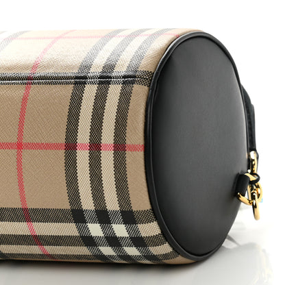 Burberry Vintage Check Calfskin Barrel Bag Beige Black 9 of 9