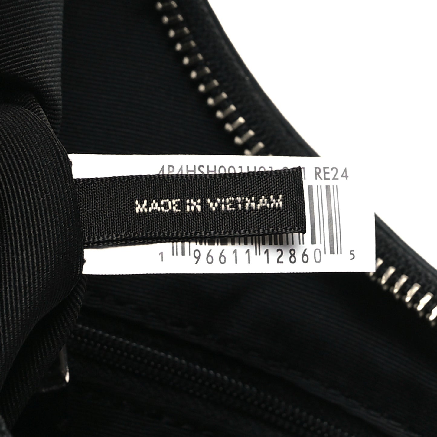 Crinkled Calfskin Crusier Crescent Bag Black