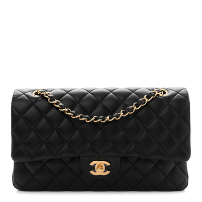 Chanel Lambskin Quilted Medium Double Flap Black 1 of 11