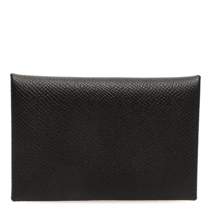 Hermes Epsom Calvi Card Case Black 1 of 7