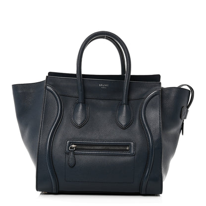 Celine Drummed Calfskin Mini Luggage Slate 1 of 9