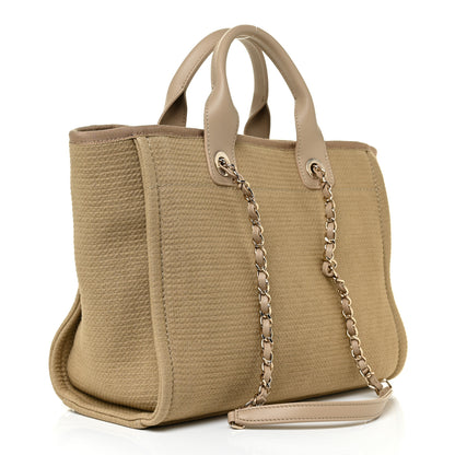 Chanel Mixed Fibers Small Deauville Tote Beige 4 of 12