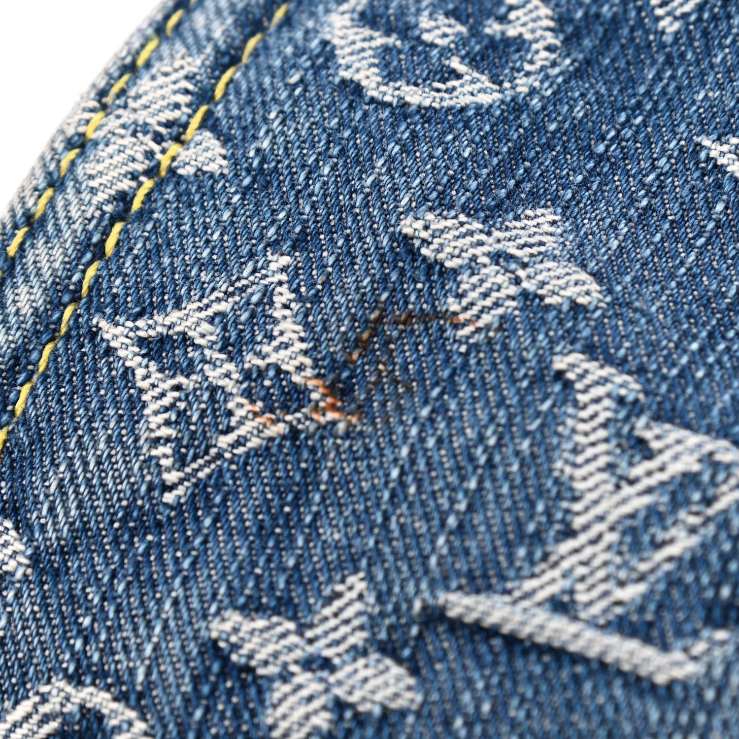 Louis Vuitton Monogram Denim Sac Plat Blue 5 of 6