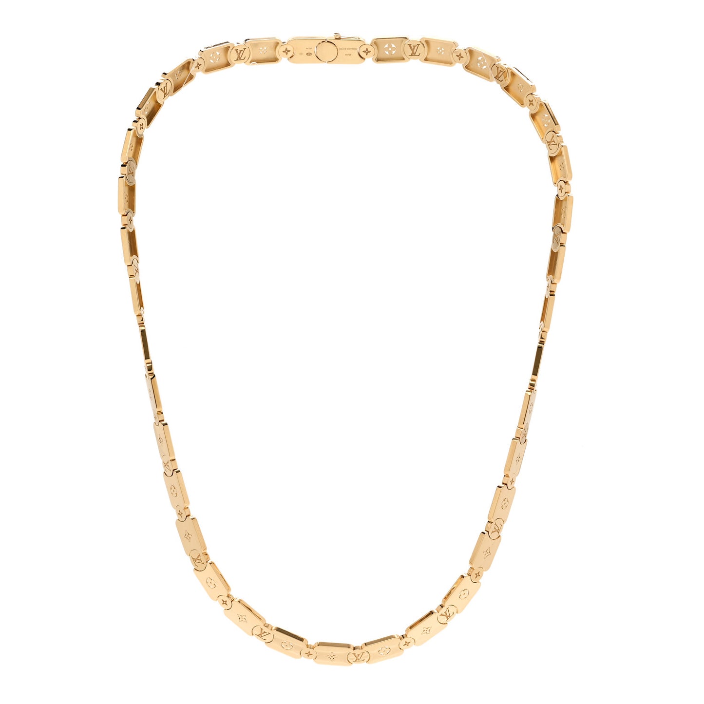 18K Yellow Gold Les Gastons Vuitton Gourmette Necklace