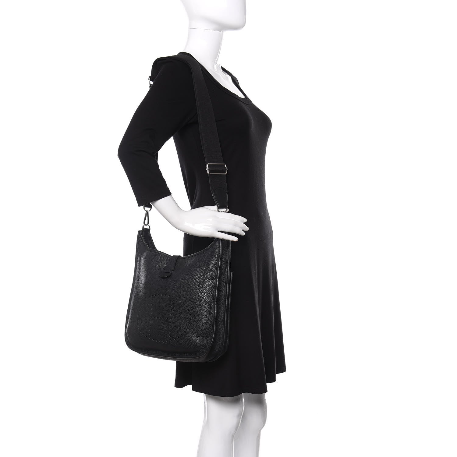 Hermes Taurillon Clemence Evelyne III PM Black 2 of 10