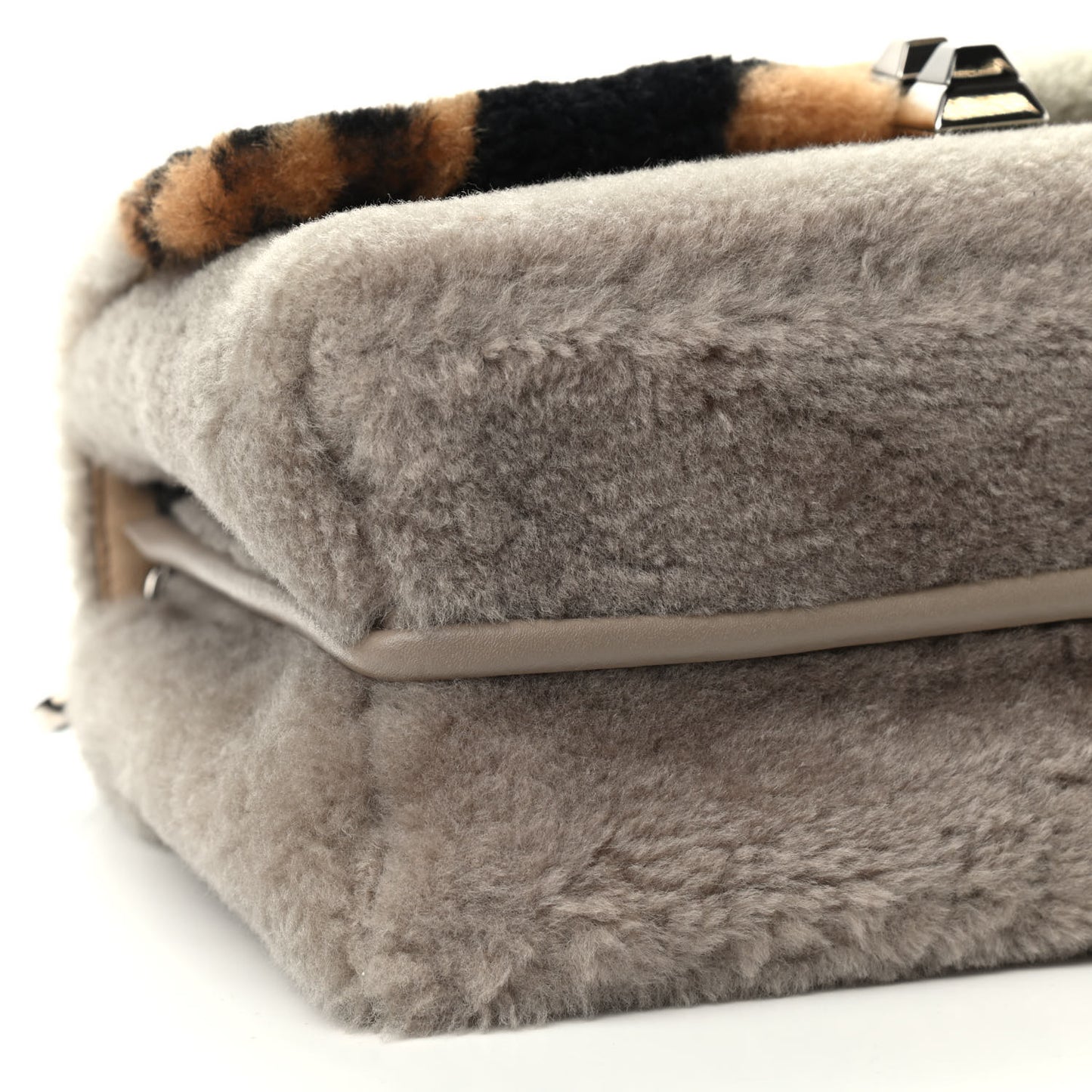 Shearling Calfskin Macro FF 1974 Diagonal Mania Kan I Shoulder Bag Multicolor