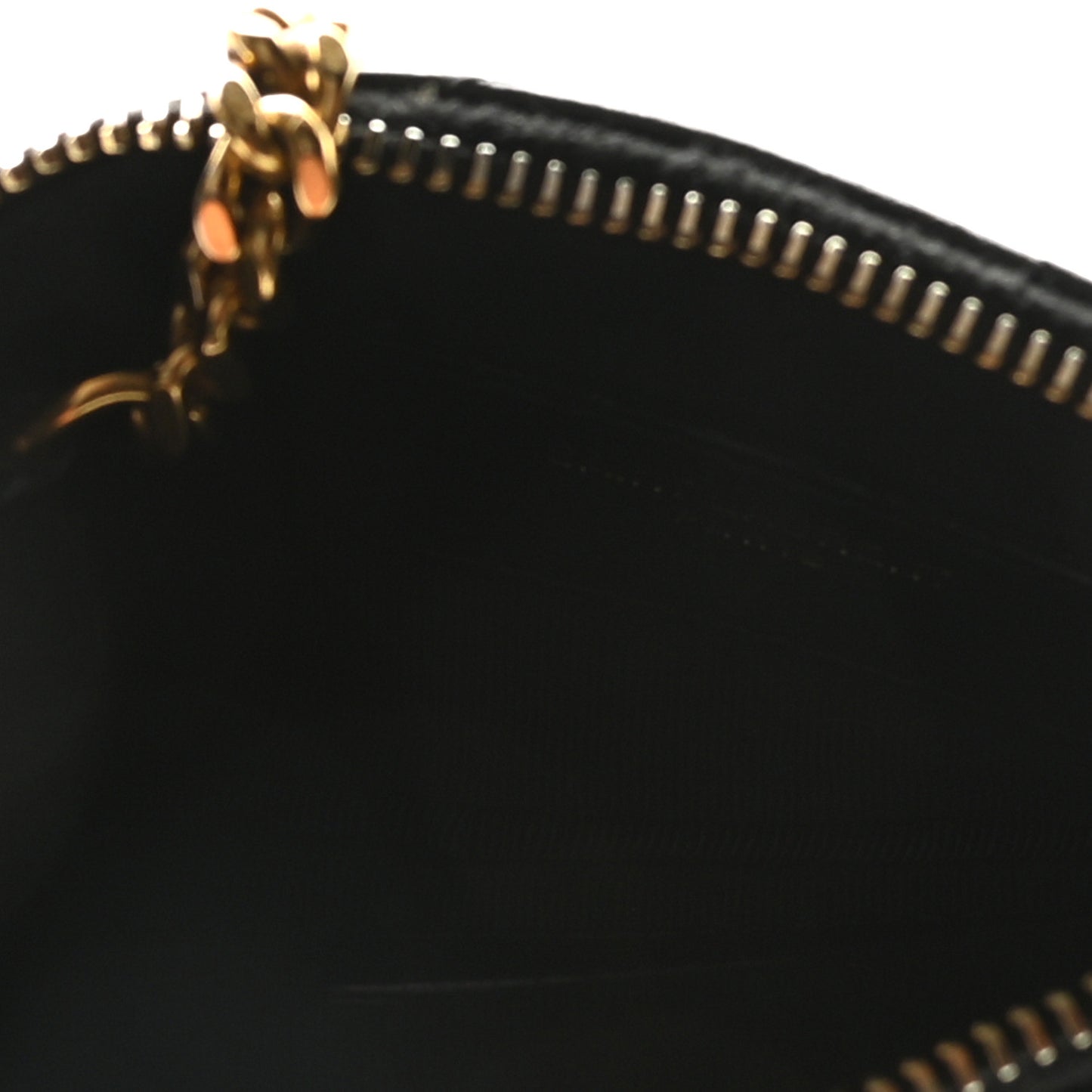 Calfskin Matelasse Monogram Key Pouch Black