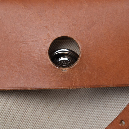 Hermes Toile Vache Calfskin Herbag 30 PM Backpack Natural 11 of 16