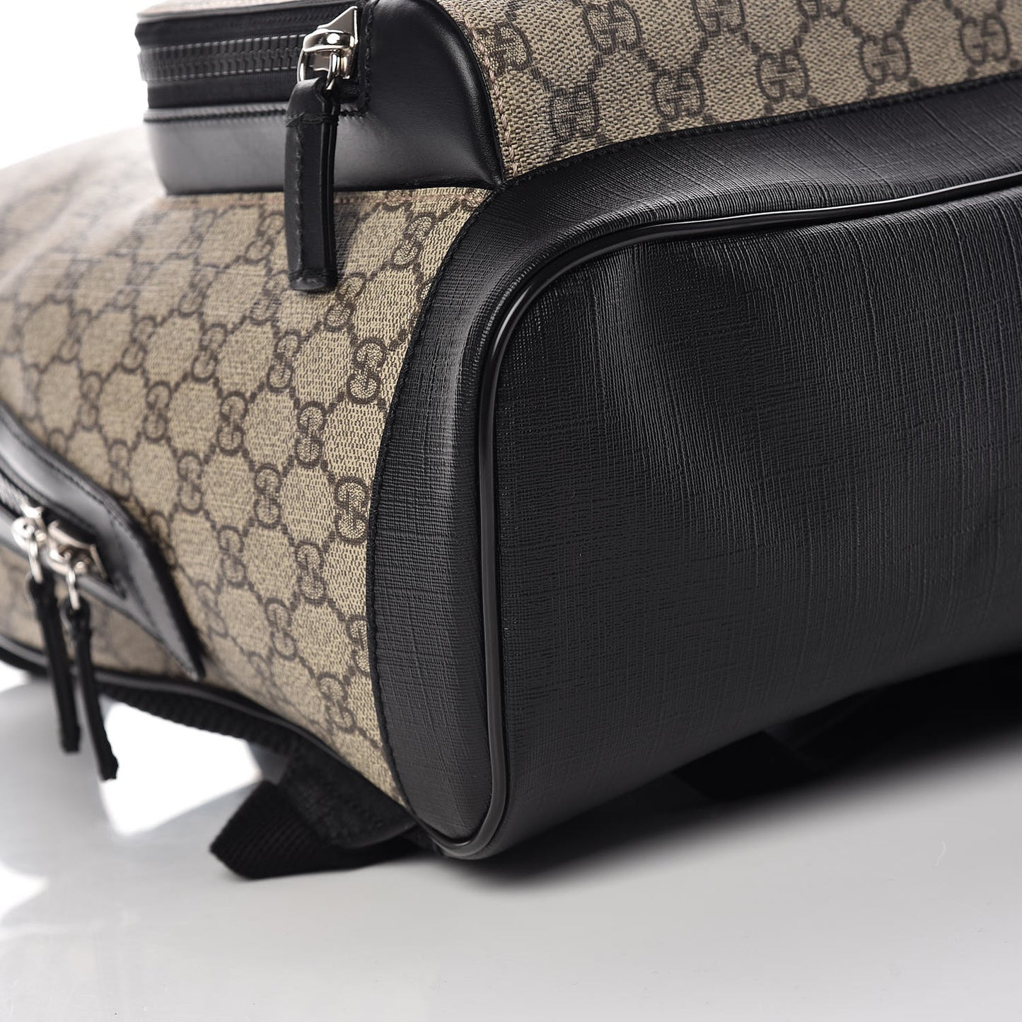GG Supreme Monogram Medium Backpack Black