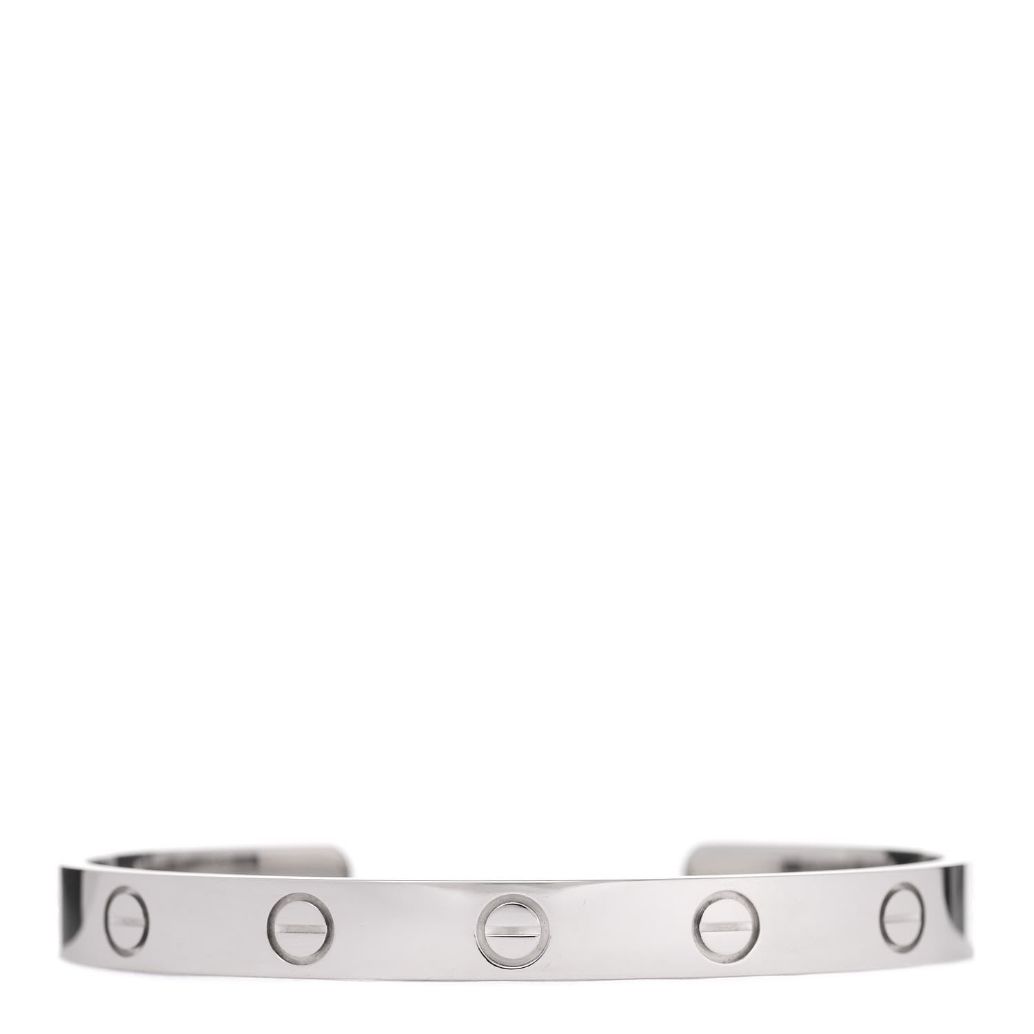 Cartier 18K White Gold LOVE Cuff Bracelet 16 1 of 3