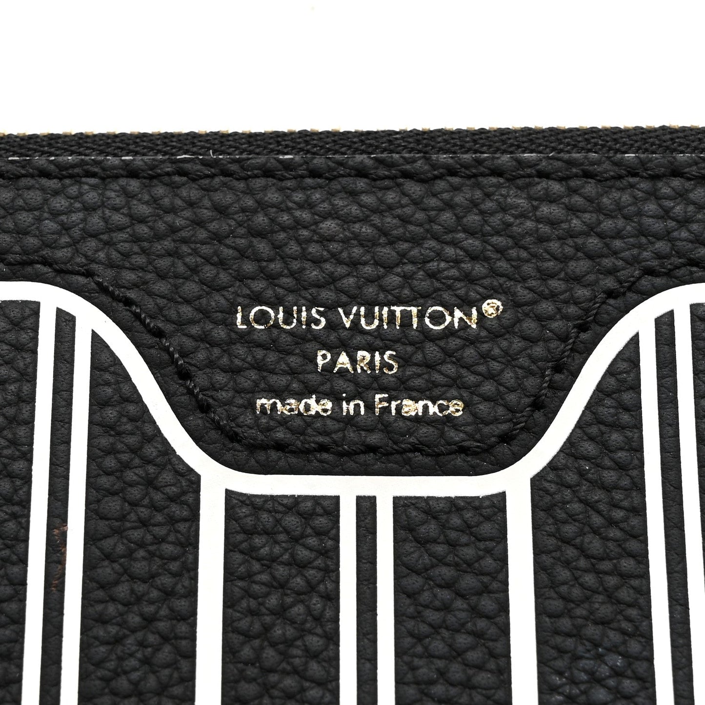 Calfskin Neverfull Inside Out MM Pochette Black