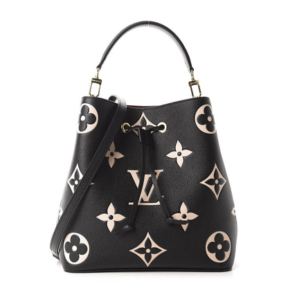 Louis Vuitton Empreinte Monogram Giant Neonoe MM Black Beige 4 of 12