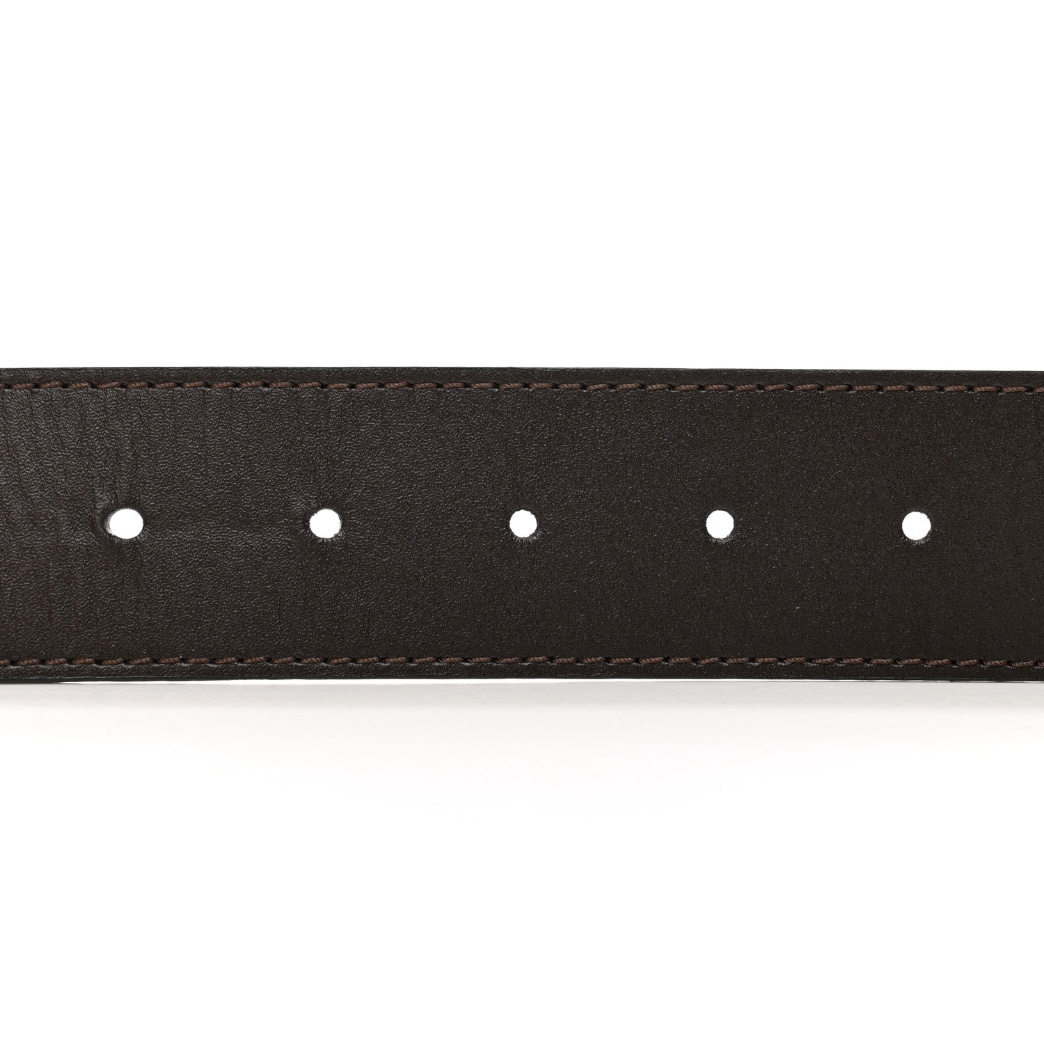 Louis Vuitton Calfskin 40mm LV Initiales Reversible Belt 85 34 Dark Brown Black 85 34 Black 3 of 9