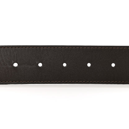 Louis Vuitton Calfskin 40mm LV Initiales Reversible Belt 85 34 Dark Brown Black 85 34 Black 3 of 9
