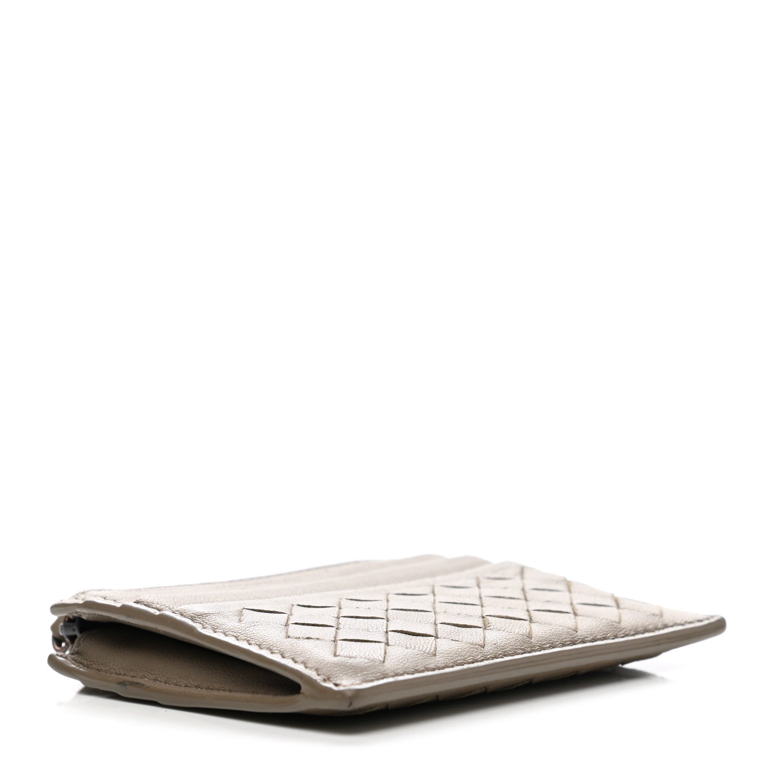 Bottega Veneta Calfskin Intrecciato Zip Card Holder Shadow 4 of 13