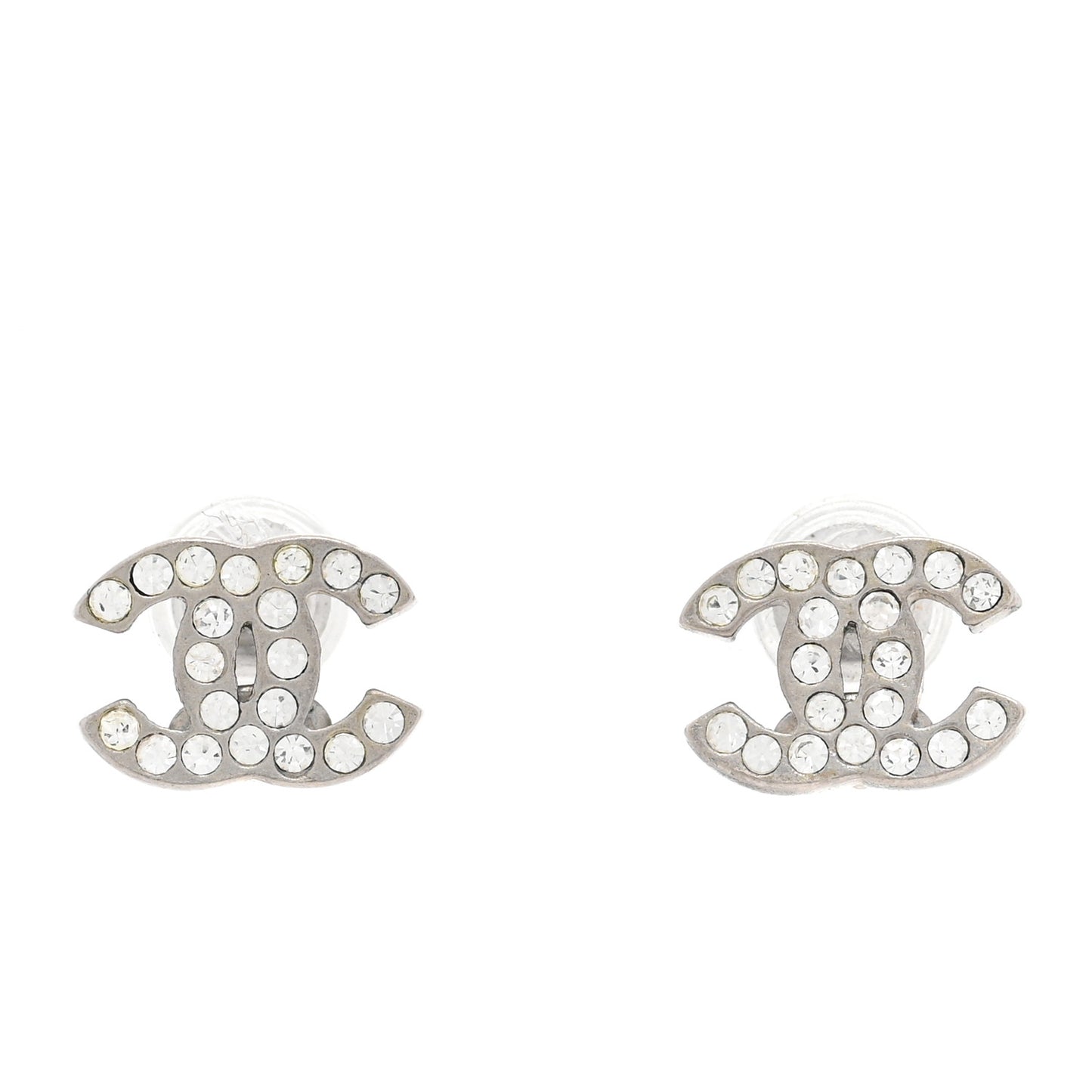 Crystal Mini Timeless CC Earrings Silver