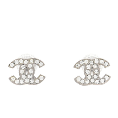 Chanel Crystal Mini Timeless CC Earrings Silver 1 of 6