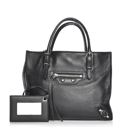 Balenciaga Calfskin Papier Mini A4 Zip Around Tote Black 1 of 8