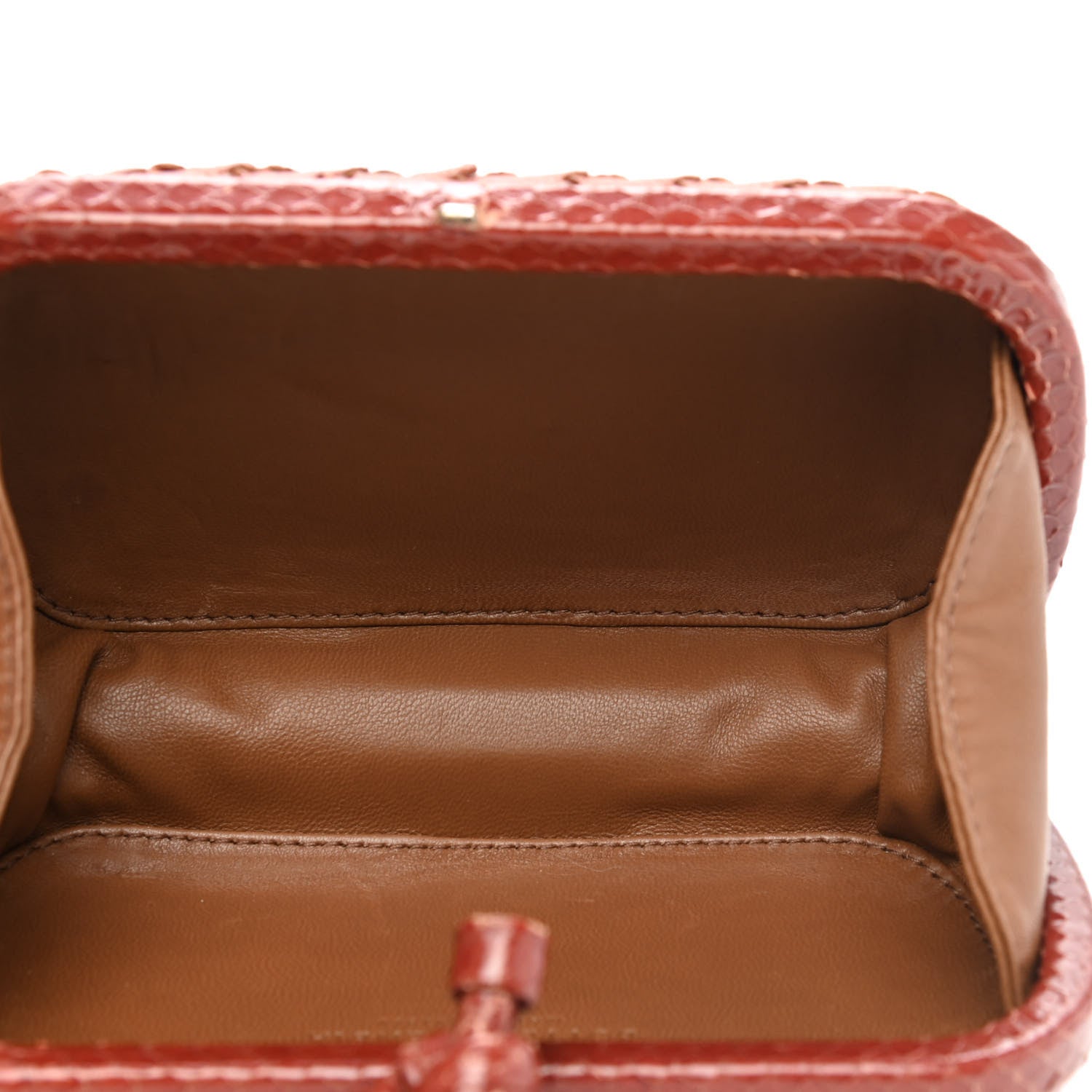 Bottega Veneta Ayers Goatskin Intrecciato Knot Clutch Brown 4 of 8