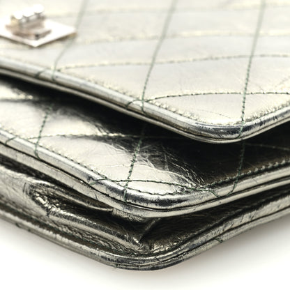Chanel Metallic Aged Calfskin Quilted 2.55 Reissue Wallet On Chain WOC Green 9 of 9