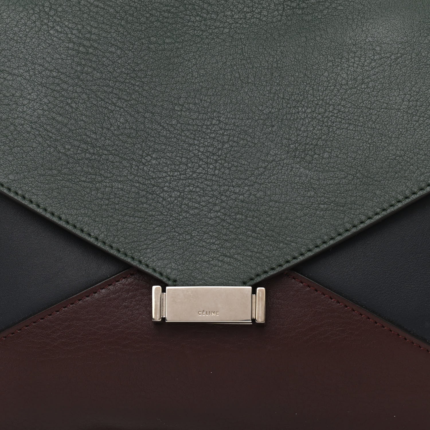 Celine Smooth Calfskin Suede Medium Tri-Color Diamond Shoulder Bag Multi 10 of 13