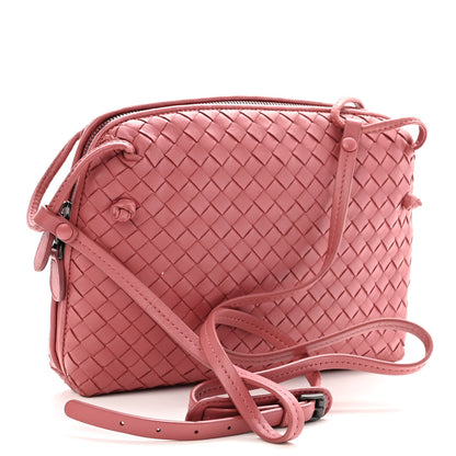 Bottega Veneta Nappa Intrecciato Nodini Crossbody Messenger Rose Pink 3 of 11