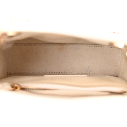 Christian Dior Smooth Calfskin Sequin Embroidered Clover Mini Lady Dior White 5 of 10