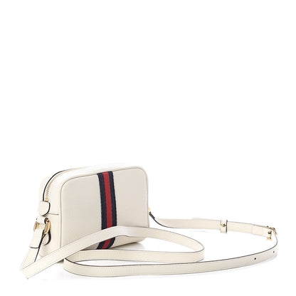 Gucci Textured Dollar Calfskin Web Mini Ophidia Shoulder Bag Mystic White 2 of 8