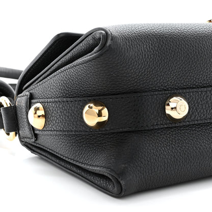 Salvatore Ferragamo Calfskin Glam Shoulder Bag Black 10 of 13