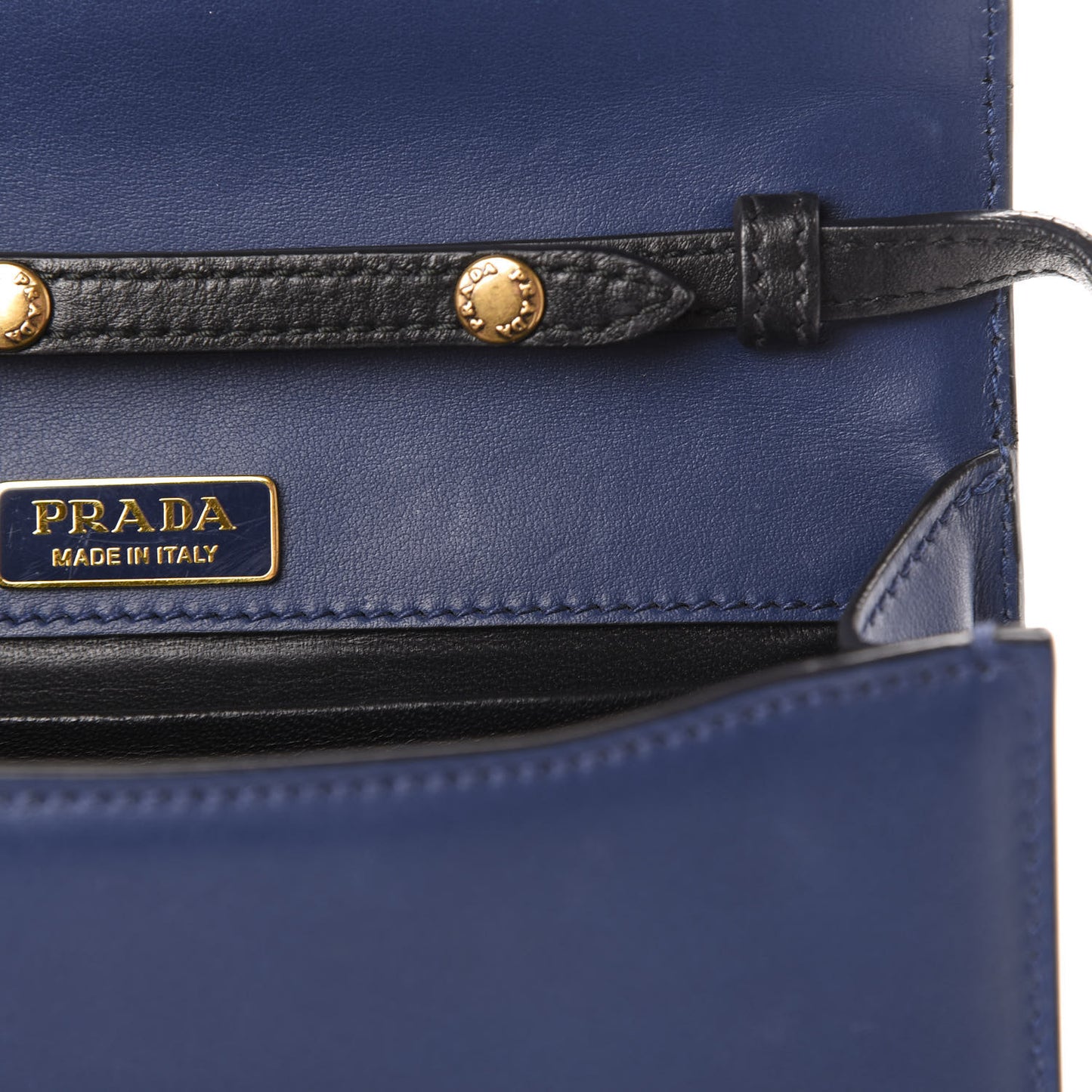 City Calf Saffiano Astrology Cahier Bag Bluette Black