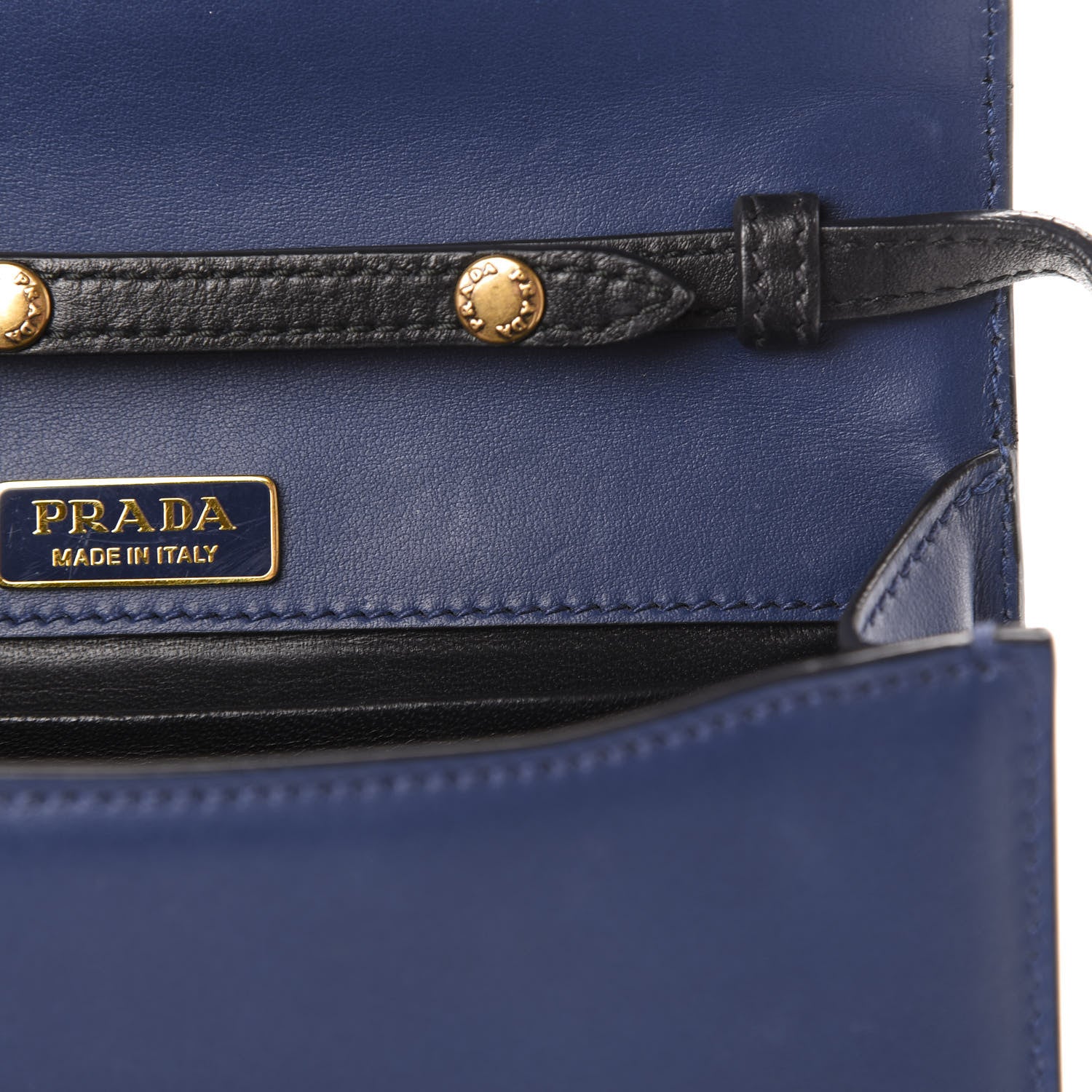 Prada City Calf Saffiano Astrology Cahier Bag Bluette Black 6 of 12