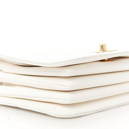 Chanel Caviar Quilted Mini Top Handle Flap White 10 of 12