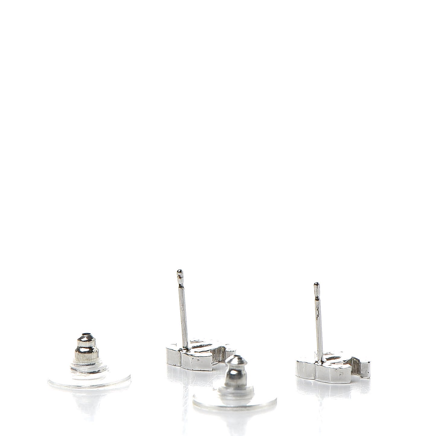 Metal CC Earrings Silver