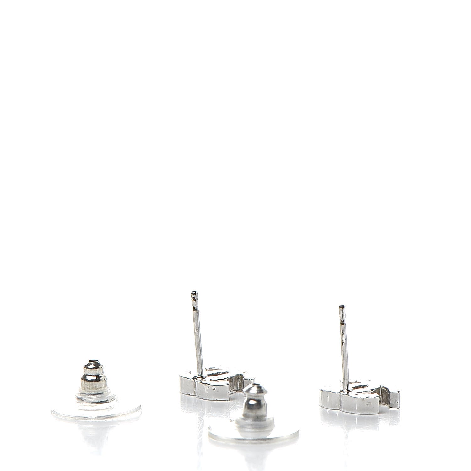 Chanel Metal CC Earrings Silver 3 of 4