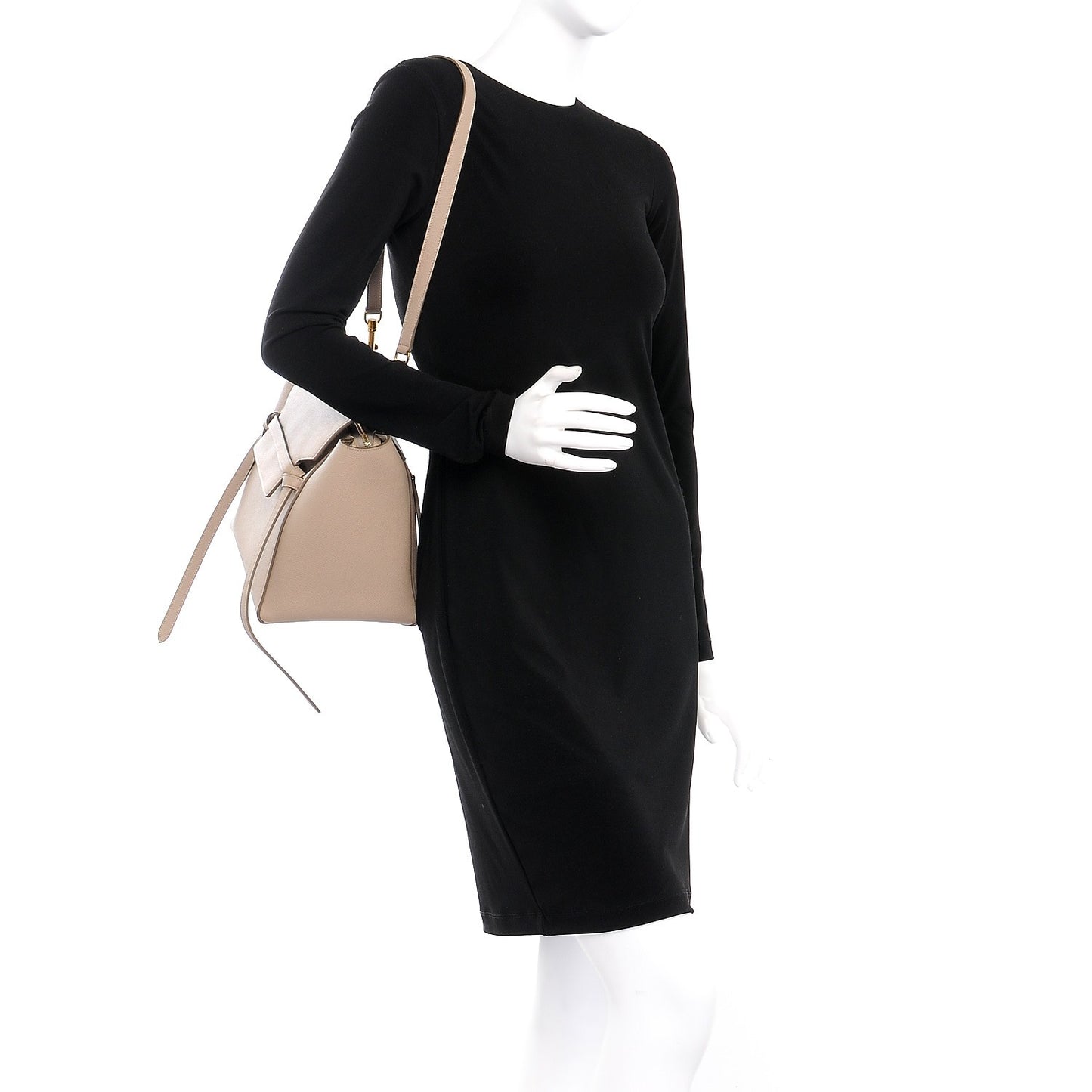 Grained Calfskin Mini Belt Bag Light Taupe