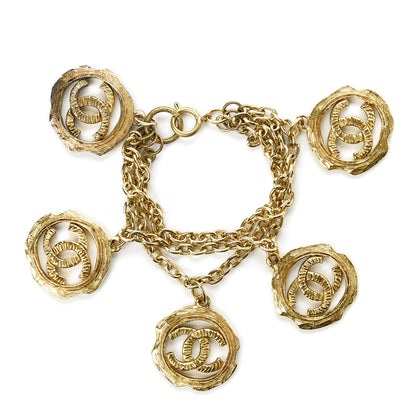 Chanel Medallion CC Charm Bracelet Gold 1 of 5