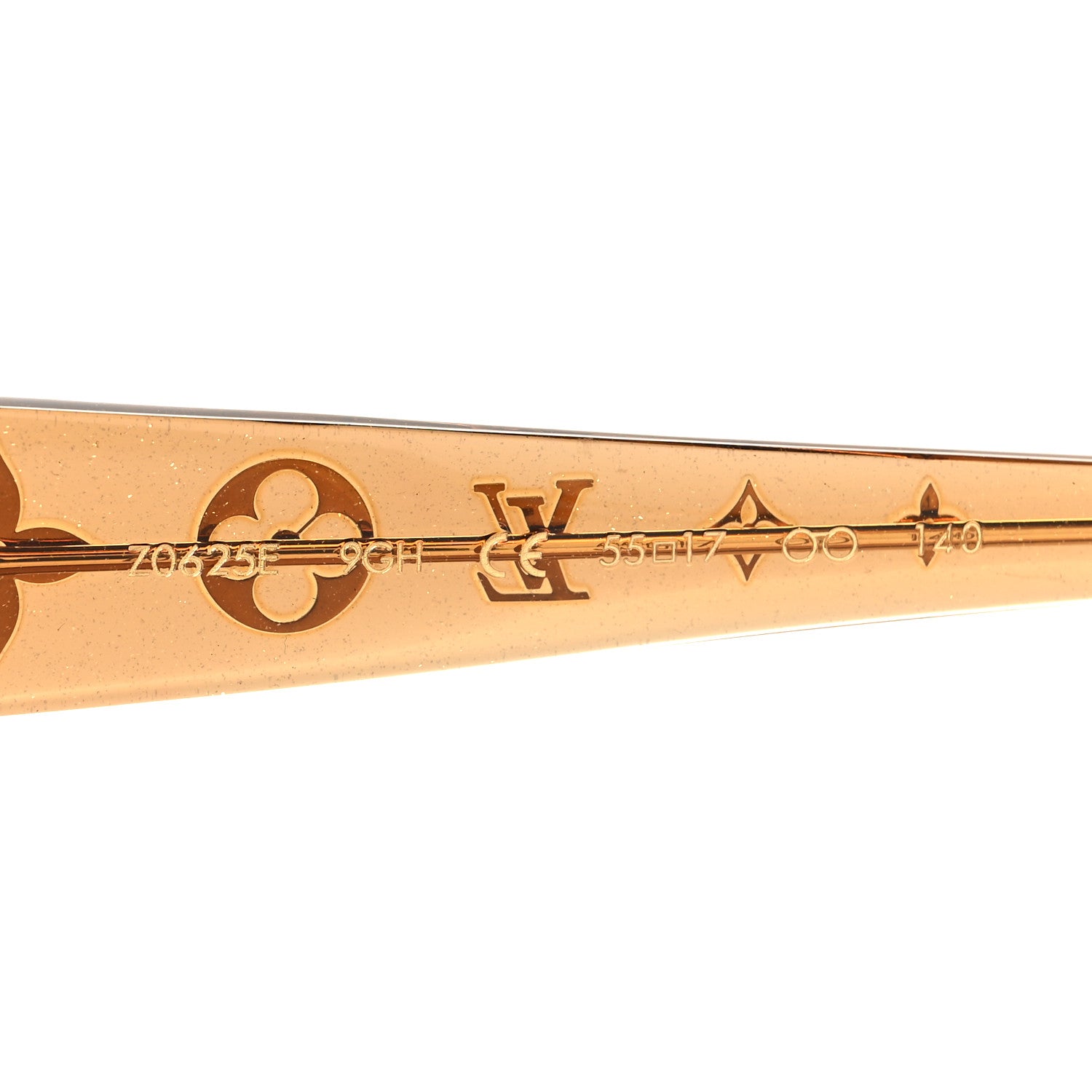 Louis Vuitton Acetate Obsession Cat Eye Sunglasses Z0625E Glitter Gold 6 of 7