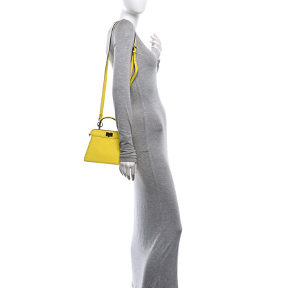 Fendi Cuoio Roma Sellerissima Petite Peekaboo I SEE U Satchel Pomelo 2 of 9